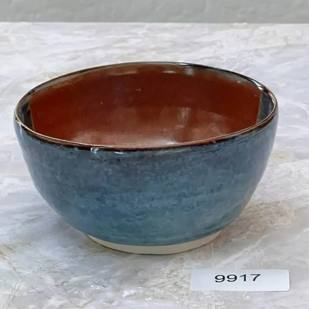 Art Studio Pottery Ceramics Multi-Color Glazed Bowl Handcrafted Artist Signed